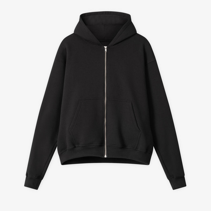 Organic Cotton Zip-Hoodie - Black